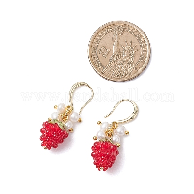 Ручной работы Lampwork болтающийся серьги EJEW-JE06623-1