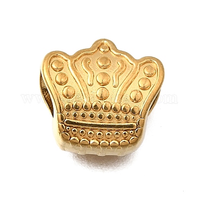 Корона 304 нержавеющая сталь европейские бусины STAS-Z160-13G-1