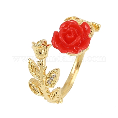 Манжеты из цветочной смолы RJEW-P155-01B-G-1