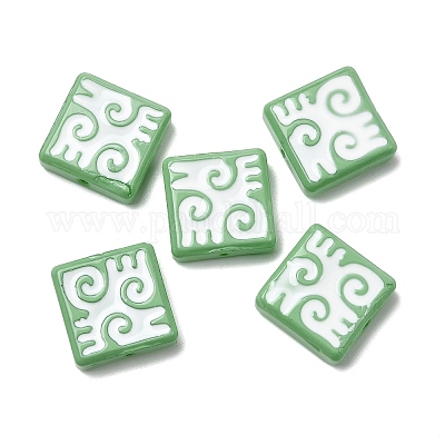 Выпечка окрашенные стеклянные бусины LAMP-Z017-03C-1