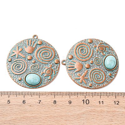 Сплав с синтетических бирюзовых подвесками FIND-B055-01G-1