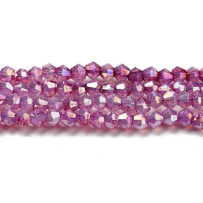 Запекание окрашенные прозрачные стеклянные бусины нити DGLA-F002-04-1