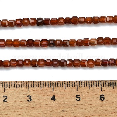 Натуральный оранжевый гранатовый бисер пряди&nbsp;G-C262-C09-3mm-1