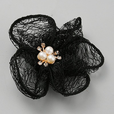 Украшения обуви из цветочной ткани FIND-WH0418-88B-1