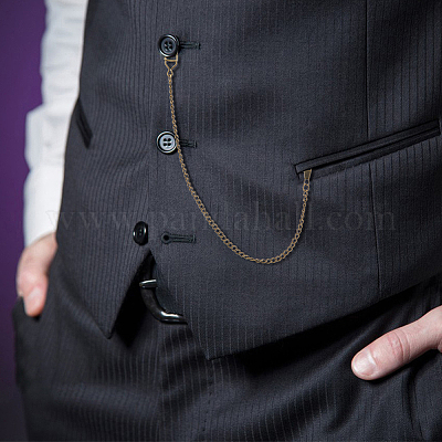 5 шт. 5-цветная цепочка для карманных часов с зажимом из сплава FIND-FH0009-15-1