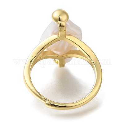 Латунные кольца на палец для женщин с покрытием стойки RJEW-C112-02G-1