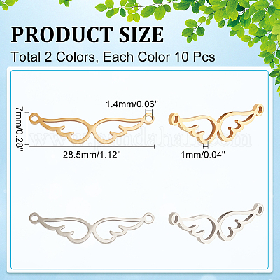 20 шт. 2 цвета 201 нержавеющая сталь соединительные подвески STAS-DC0012-22-1