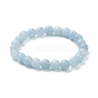 Крашеные естественный нефрит бисером браслеты простирания BJEW-D446-C-13-1