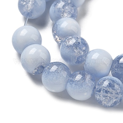 Стеклянные бусины кракле&nbsp;GLAA-U001-6mm-14-1