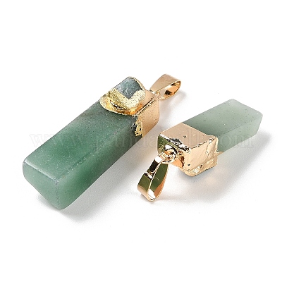 Естественный зеленый авантюрин большие кулоны G-B066-01G-01-1