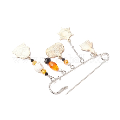 3 шт. 3-х цветные эмалевые броши-булавки на Хэллоуин&nbsp;JEWB-TA00020-1