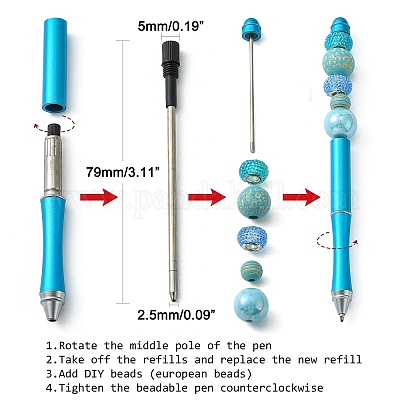 Wholesale Plastic Beadable Pens 