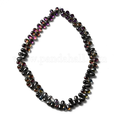 Гальванические стеклянные бусины GLAA-WH0023-29F-1