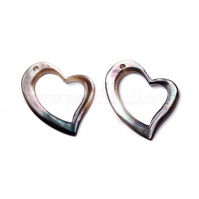 Оболочки губ натуральный черный подвески SHEL-P015-05-1