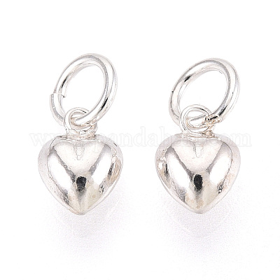 925 стерлингового серебра подвески сердца STER-T008-32S-05-1