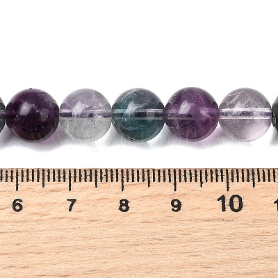 Естественно радуги флюорита круглые бусинки пряди G-P070-31-10mm-1
