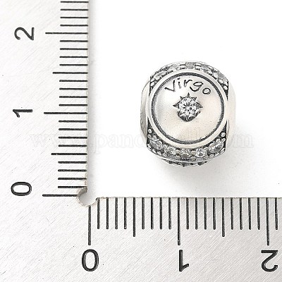 Латунные прозрачные фианиты европейские бусины FIND-M049-01AS-11-1