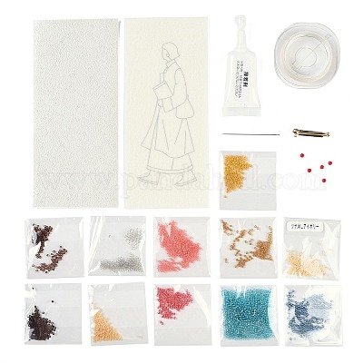 Наборы для изготовления броши Миюки из бисера «Идущая девочка» DIY-H165-01E-1