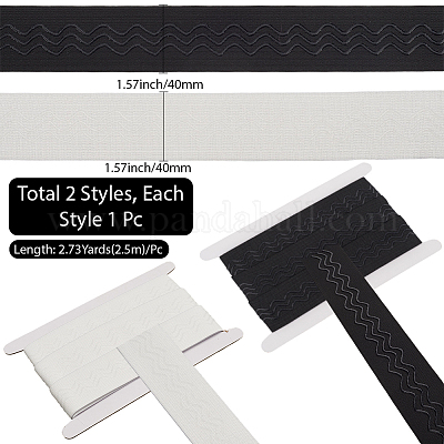 5м 2-цветные полиэстеровые нескользящие силиконовые эластичные захватные ленты для шитья одежды&nbsp;SRIB-GF0001-46-1