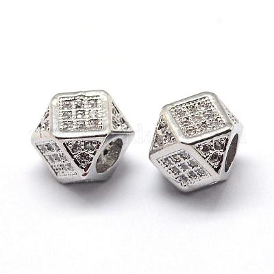 Стойки обшивки латунь кубического циркония бусы ZIRC-S029-02P-1