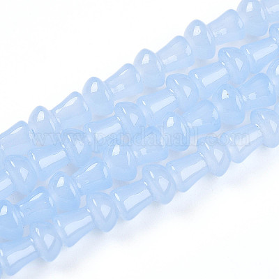 Выпечка окрашенные стеклянные бусины пряди DGLA-N007-01G-1