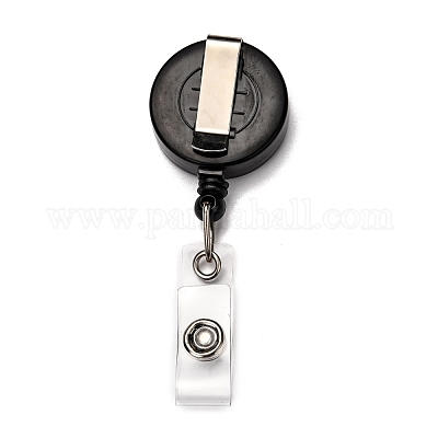 Плоская круглая катушка для бейджа из абс-пластика AJEW-I053-37F-1