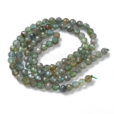 Естественный зеленый апатит бисер пряди&nbsp;G-L651-C08-4mm-1