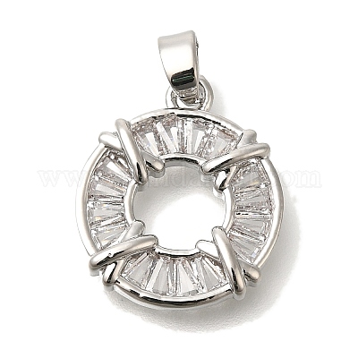 Латунные микро проложить кубического циркония подвески KK-B122-01D-P-1