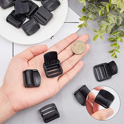 VEUWOLM Rotolo In Nylon Nero 5 M 10 Fibbie Per Scala In Plastica 25mm Nero Fettuccia Zaino - Foto 12