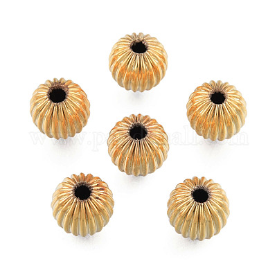 Латунные рифленые бусины KK-N259-27A-1
