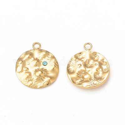 Подвески из нержавеющей стали 304 со стразами STAS-A075-04G-1