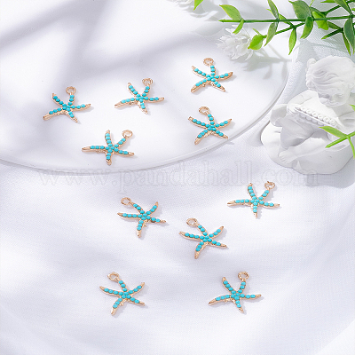 10 шт. подвески из сплава морской звезды и смолы ALRI-LP0001-01-1