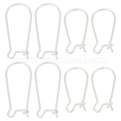 8 шт. 2 стиля 925 серьги-кольца из стерлингового серебра STER-ME0001-20-1