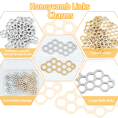 20 шт. филигранные соединительные элементы из нержавеющей стали 201 двух цветов STAS-DC0011-46-1
