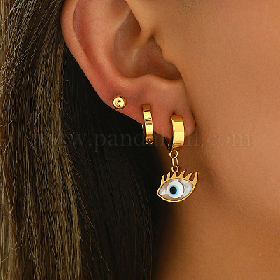 3 пара серег из нержавеющей стали 201 (3 стиля) QS4475-1-1