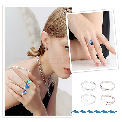 Компоненты латунного кольца в стиле 40 шт. KK-PH0003-32-1