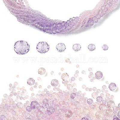 6 стиль градиент цвета прозрачные окрашенные стеклянные бусины нити DGLA-YW0001-28E-1