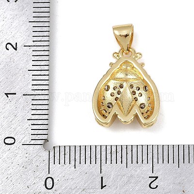 Латунные микро проложить кубического циркония подвески KK-A260-07E-G-1