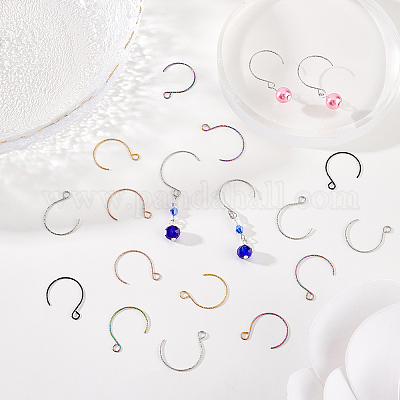 Wholesale DICOSMETIC 50Pcs 5 Colors French Hook Earring Golden Ear Wire Fish  Earring Hook Ear Wire Connector Hook with Horizontal Loop Stainless Steel  Earring Hook for DIY Earring Jewelry Making 