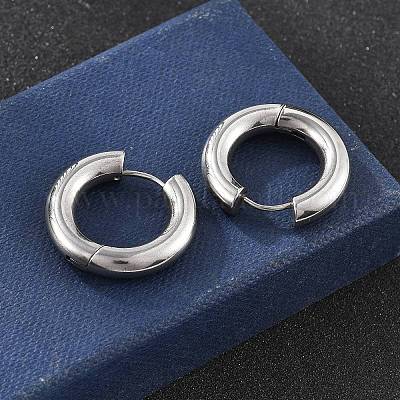 201 серьги-кольца из нержавеющей стали EJEW-P304-13C-P-1