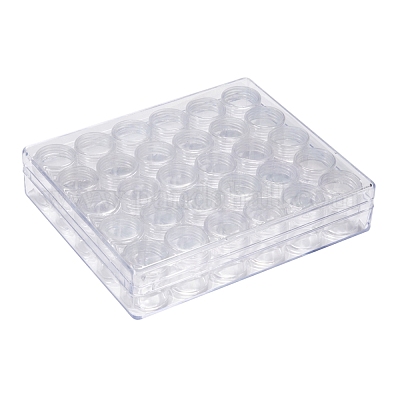 Clear Bead Organizer Storage Case, Plastic Bead Containers, Seed Beads  Containers with 30 Tiny Containers, 13.5x16x3.5cm, bottle: 26x29mm,  Capacity