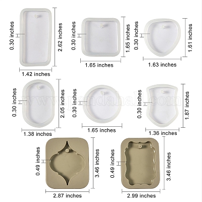 8 шт. 8 стильные силиконовые Молды для подвески «сделай сам» DIY-SZ0007-26-1