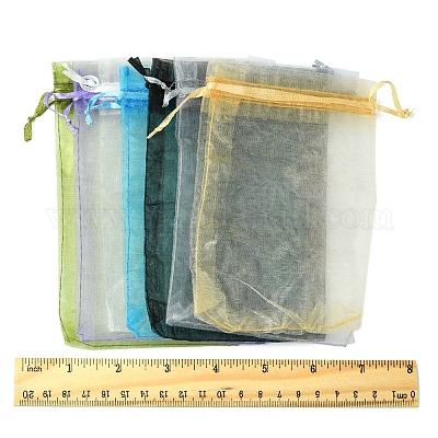 50 шт. мешочки из органзы для хранения ювелирных изделий OP-FS0001-05F-1