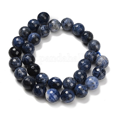 Природный содалит бисер нитей&nbsp;G-C280-B02-12mm-1