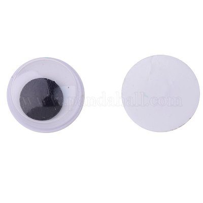 PandaHall Elite 600 Pieces 4-9mm Round Wiggle Googly Eyes Without Self-Adhesive for DIY Scrapbooking Crafts Toy Accessories Black