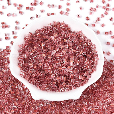 Прозрачные внутри цветные стеклянные бусины SEED-T007-13G-1