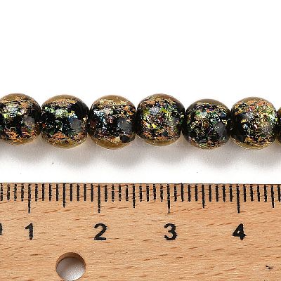 Нити стеклянных бусин из дихроичной фольги ручной работы DICH-U001-02H-1