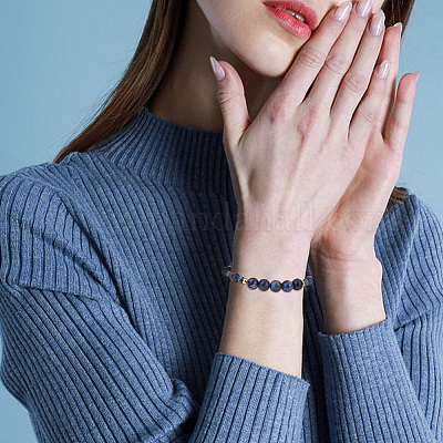 3 нити 3 стиля нити натуральных содалитовых бусин G-OC0004-58-1