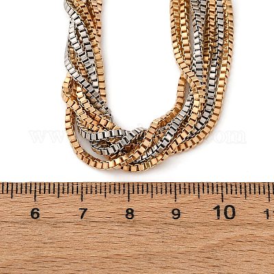 Железные цепи коробки ожерелья&nbsp;LS-NJEW-U046-03GP-1