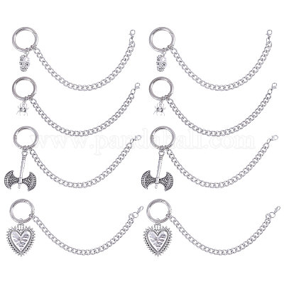 8 шт. 4-х стильные литые цепи для ремней безопасности HJEW-CA00037-1